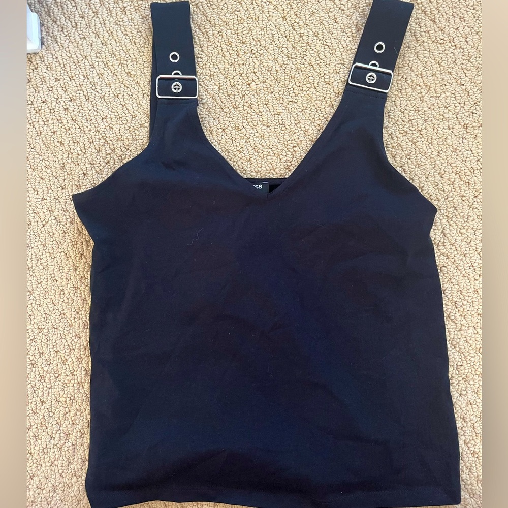 Black adjustable strap tank top from Express